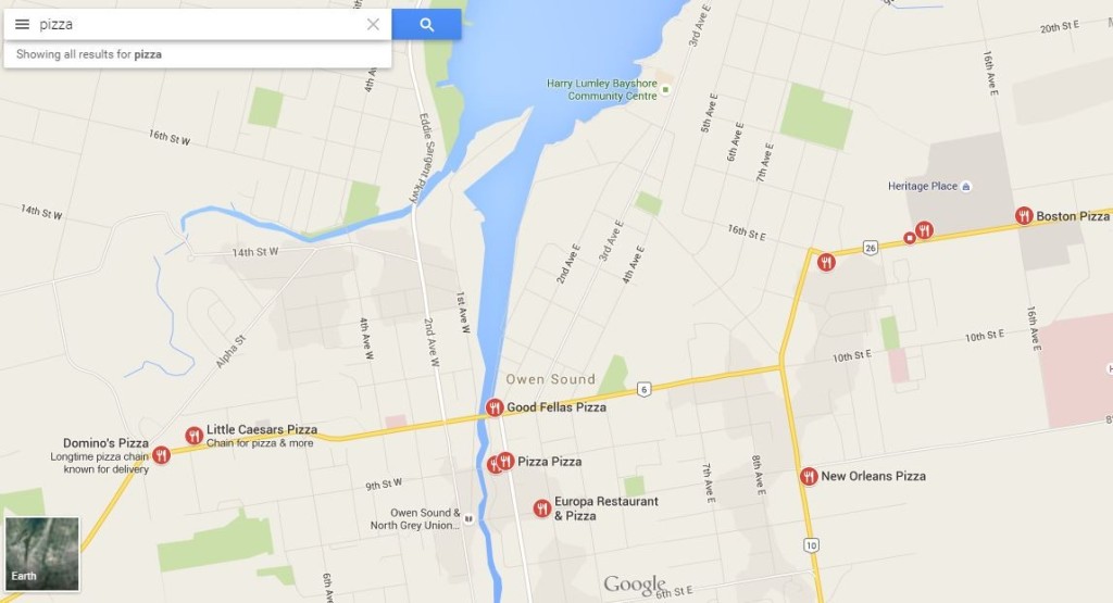 google maps owen sound