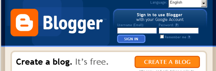 Blogger Login